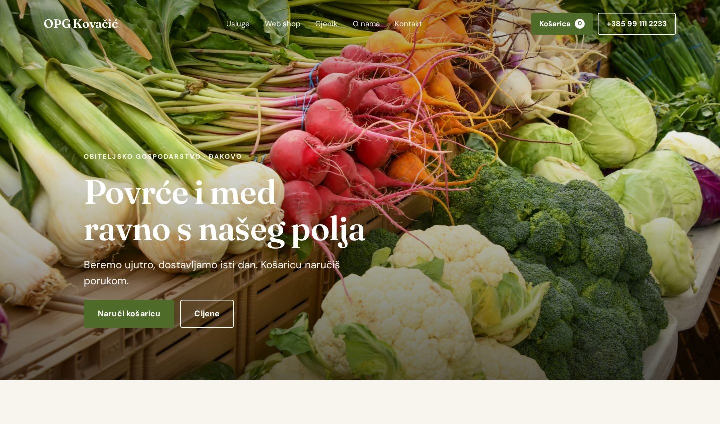 Predložak OPG s web shopom